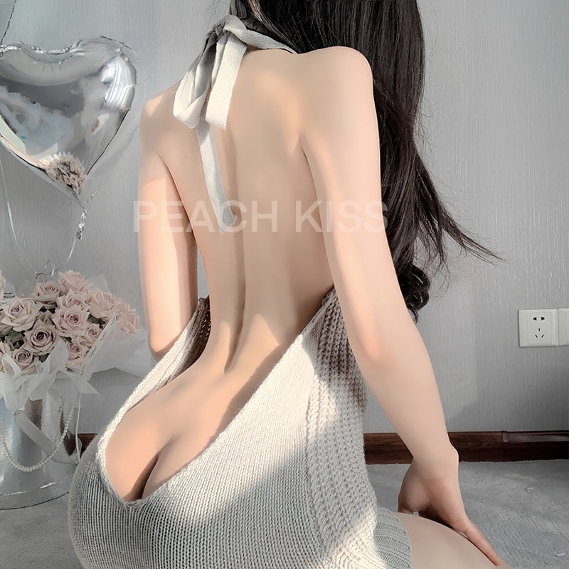 オープンバックセーター