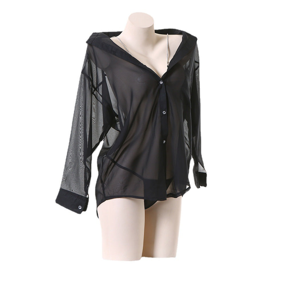 After Dark Sheer Shirt Set